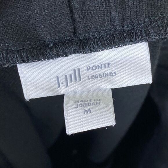 J. Jill Ponte Leggings Black Slim Leg Trouser Dress Pants Size M - Picture 4 of 6